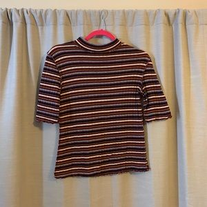 Multi color turtle neck